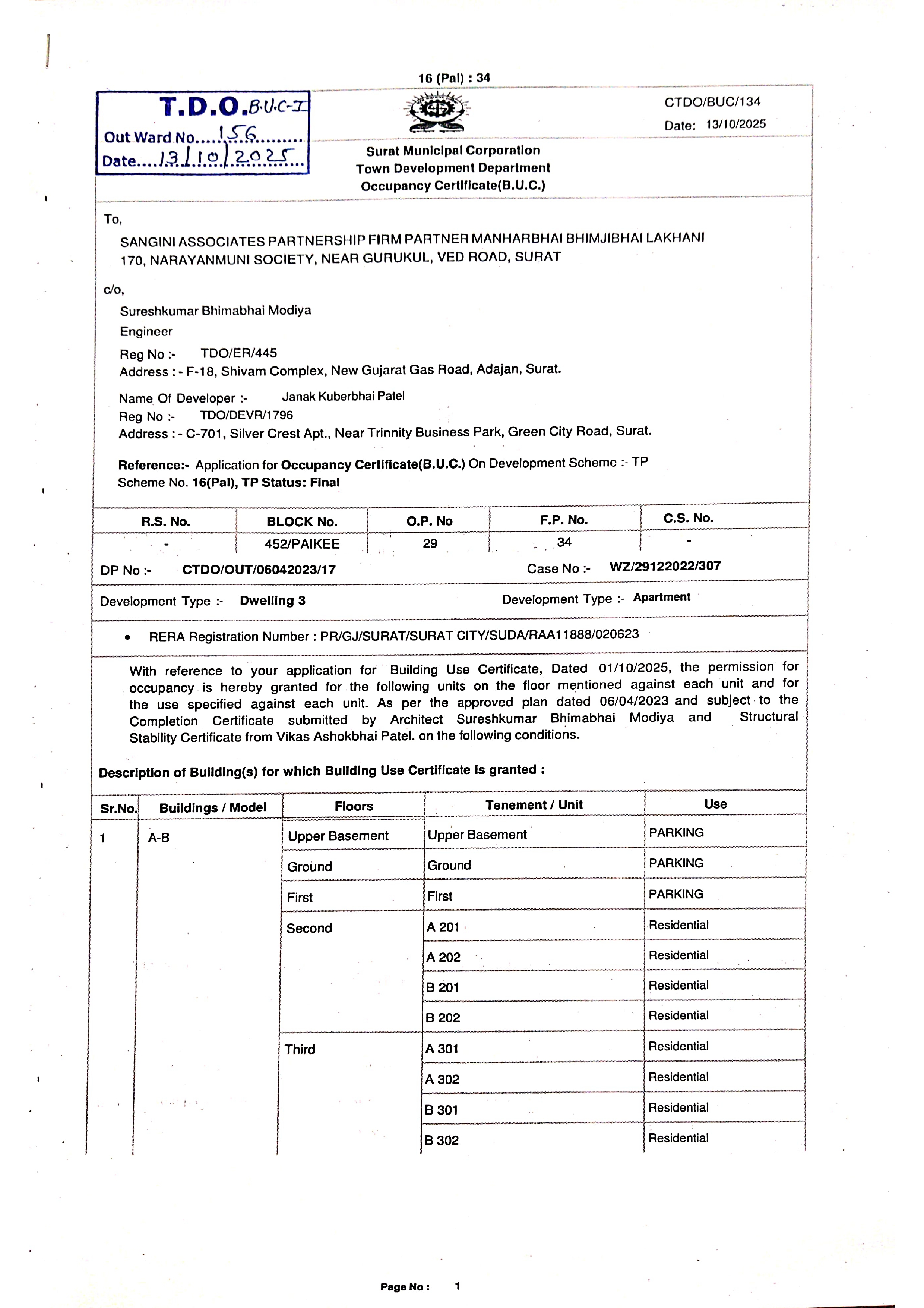 Rera Certificate